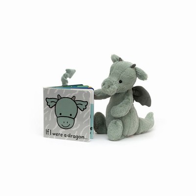 Jellycat If I Were A Dragon and Bashful Dragon Small Australia | 781035MOK